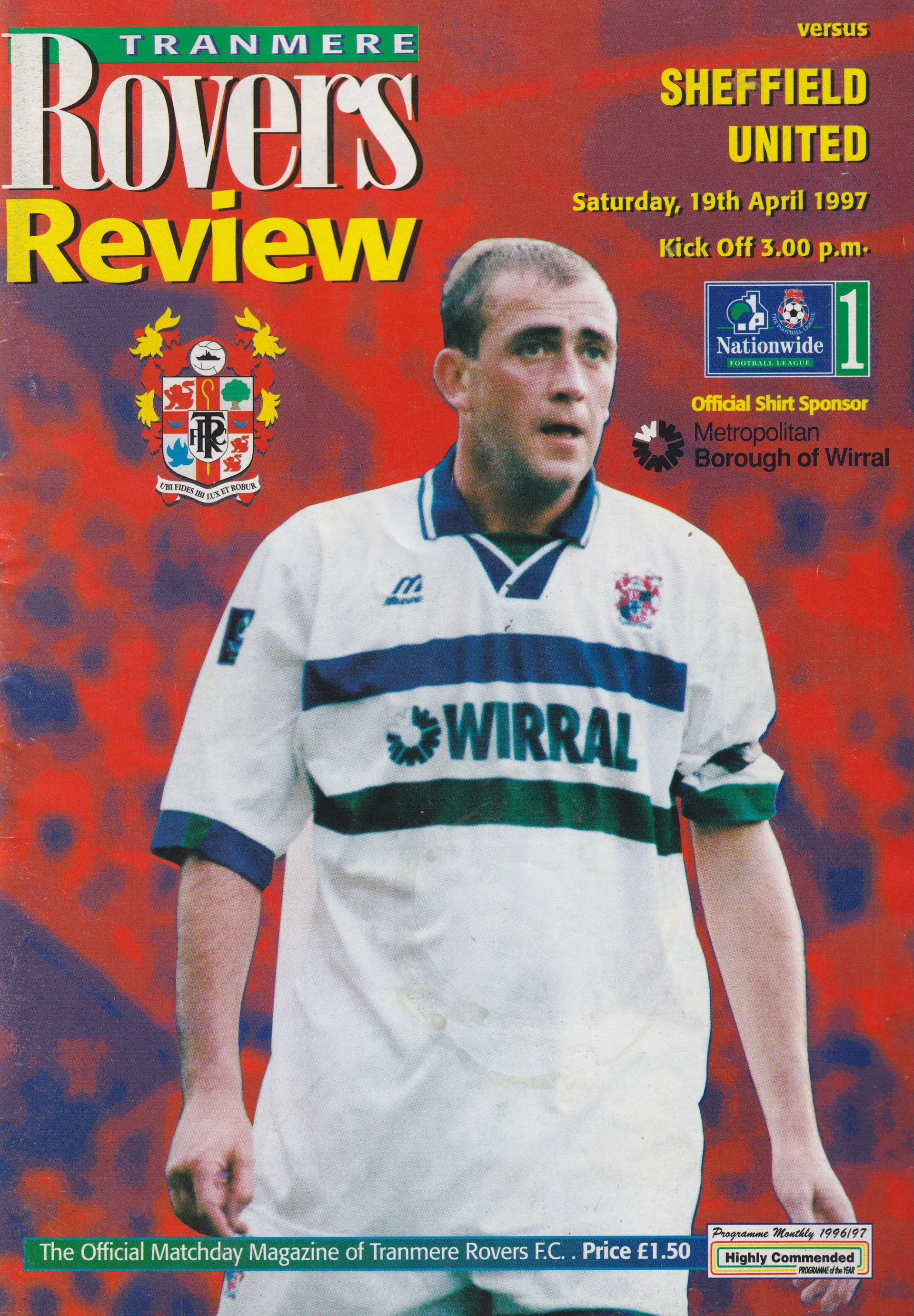 Tranmere Rovers v Sheffield United match programme
